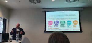 Keith Munro giving his presentation at the conference.