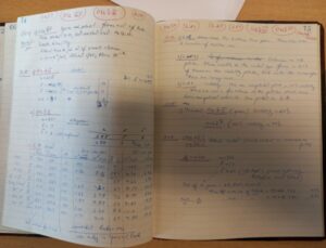 Handwritten pages from the notebooks of Charlotte Auerbach